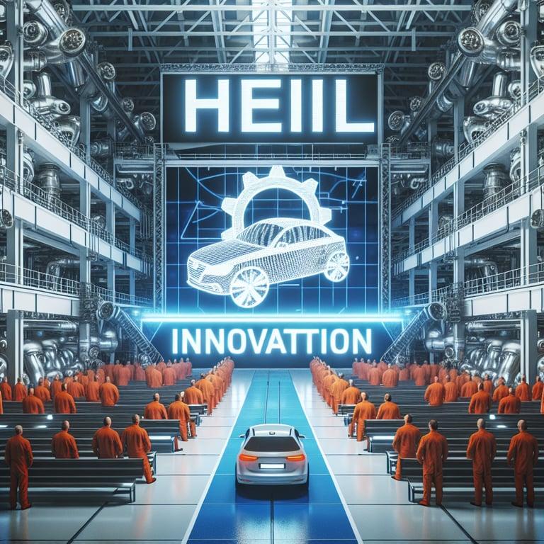 Banner for "Heil Musk" Projection Stirs Controversy at Tesla Berlin Factory