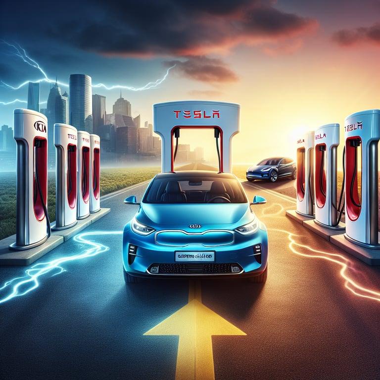 Banner for Kia's Charge Forward: Tesla Supercharger Access Rolls Out for Kia EVs