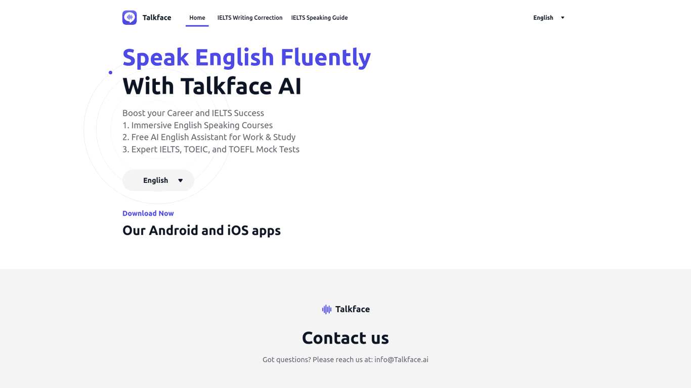 Talkface screenshot