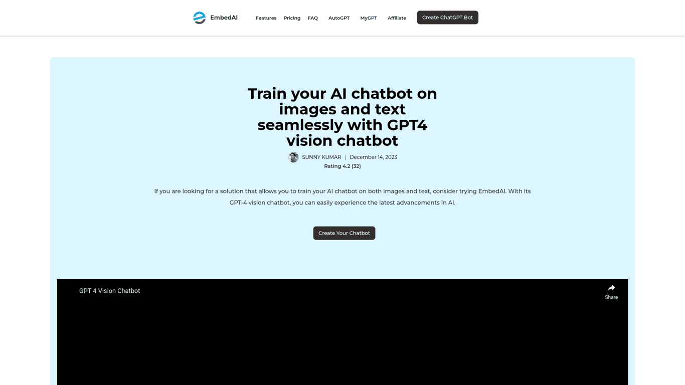 GPT4 Vision Chatbot screenshot