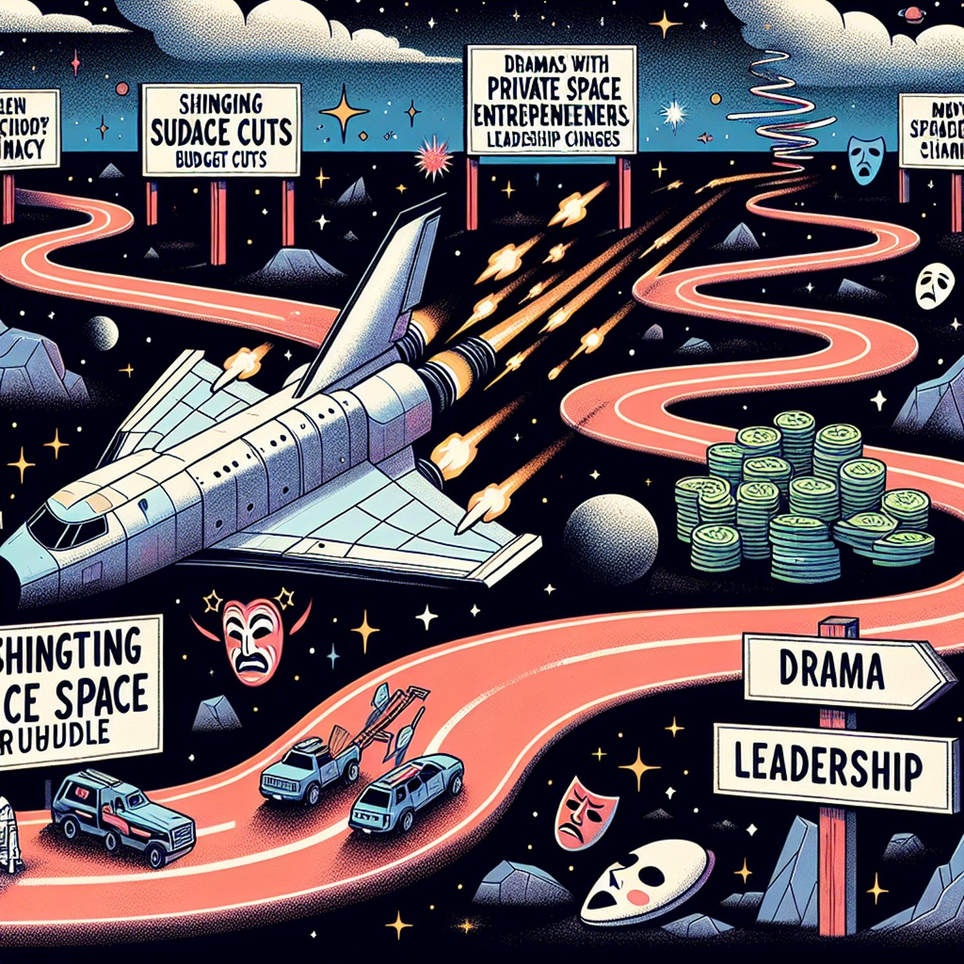 Banner for NASA's Bumpy Road Ahead: Budget Cuts, Musk Drama, and Leadership Shuffle