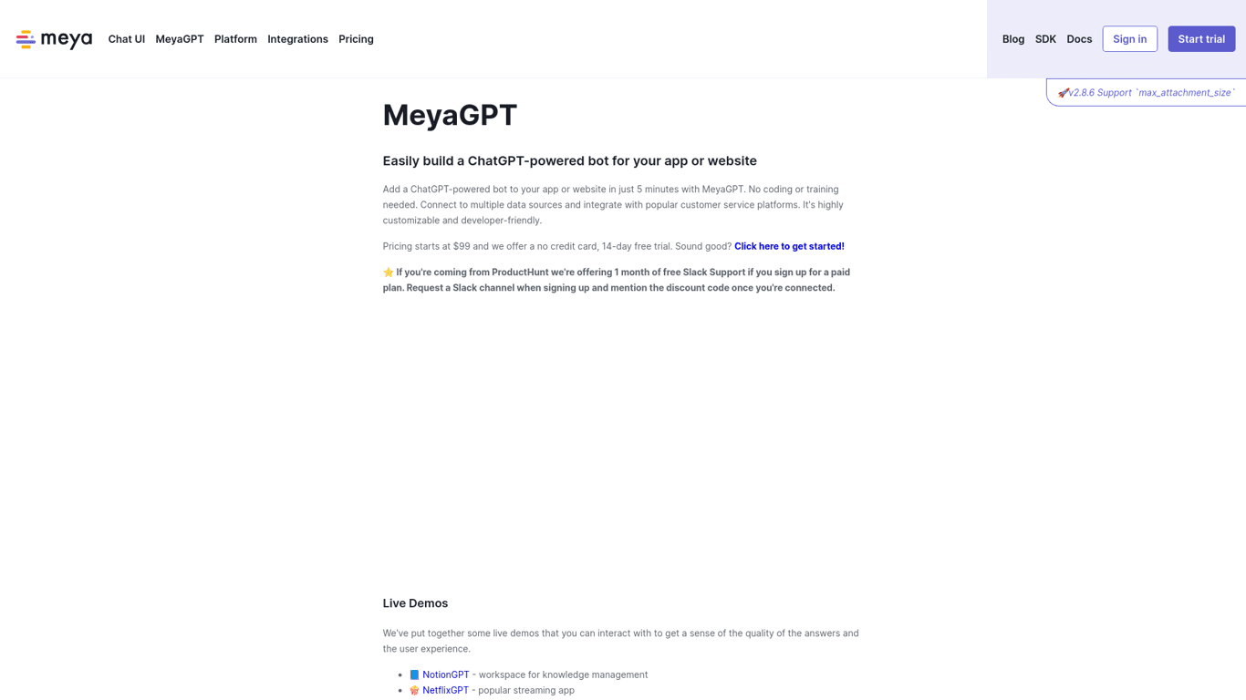 MeyaGPT screenshot