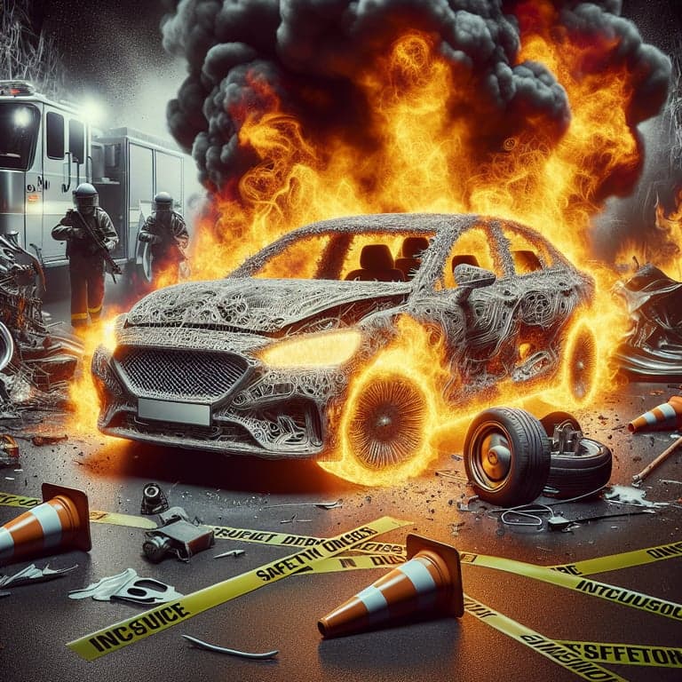 Banner for Tesla Driver's Tragic Fiery Crash Raises Serious Safety Concerns