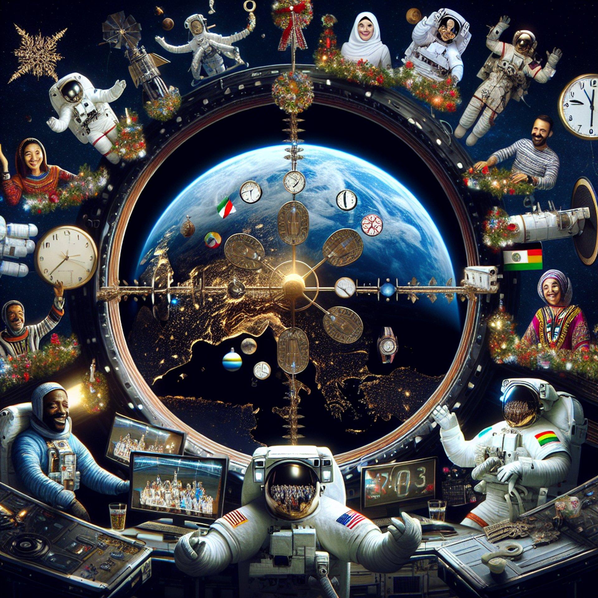 Banner for New Year's on Repeat: ISS Astronauts Ring in 2025 Sixteen Times!