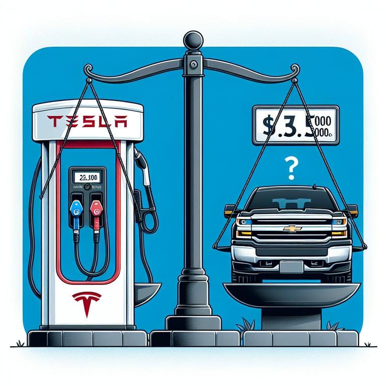 Banner for Tesla's Charging Costs: Cheaper Than Gas for the Chevy Silverado!