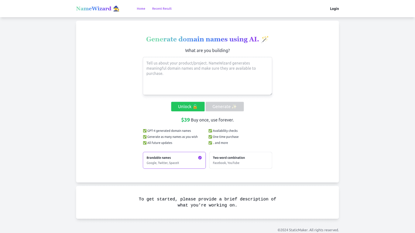 NameWizard screenshot