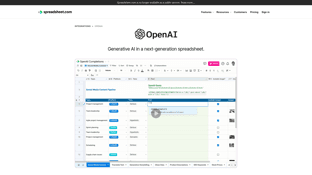 Thumbnail image for OpenAI in Spreadsheet