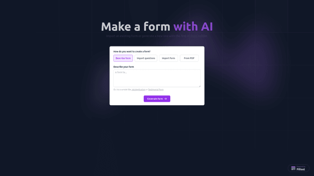 Thumbnail image for AI Form Builder