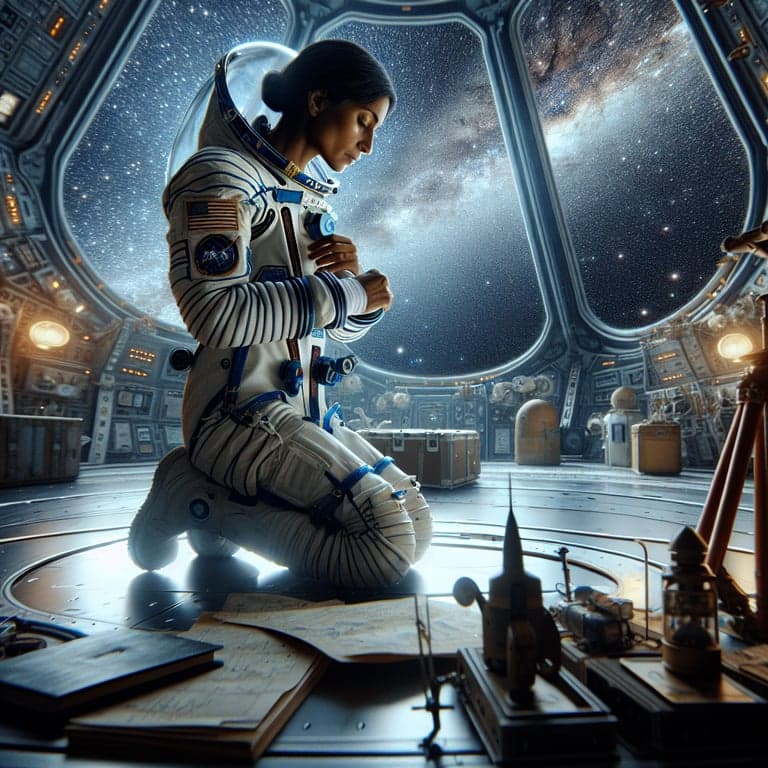 Suiting Up for the Stars: NASA Astronaut Preps for Spacewalks in Cupola