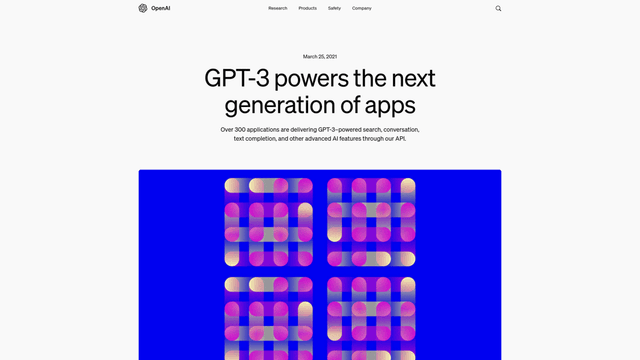 Thumbnail image for GPT-3 powers the next generation of apps