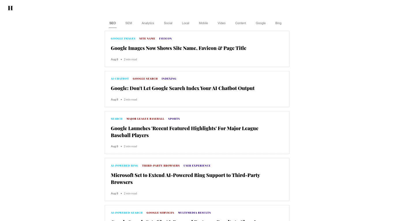 SEO News Hub screenshot