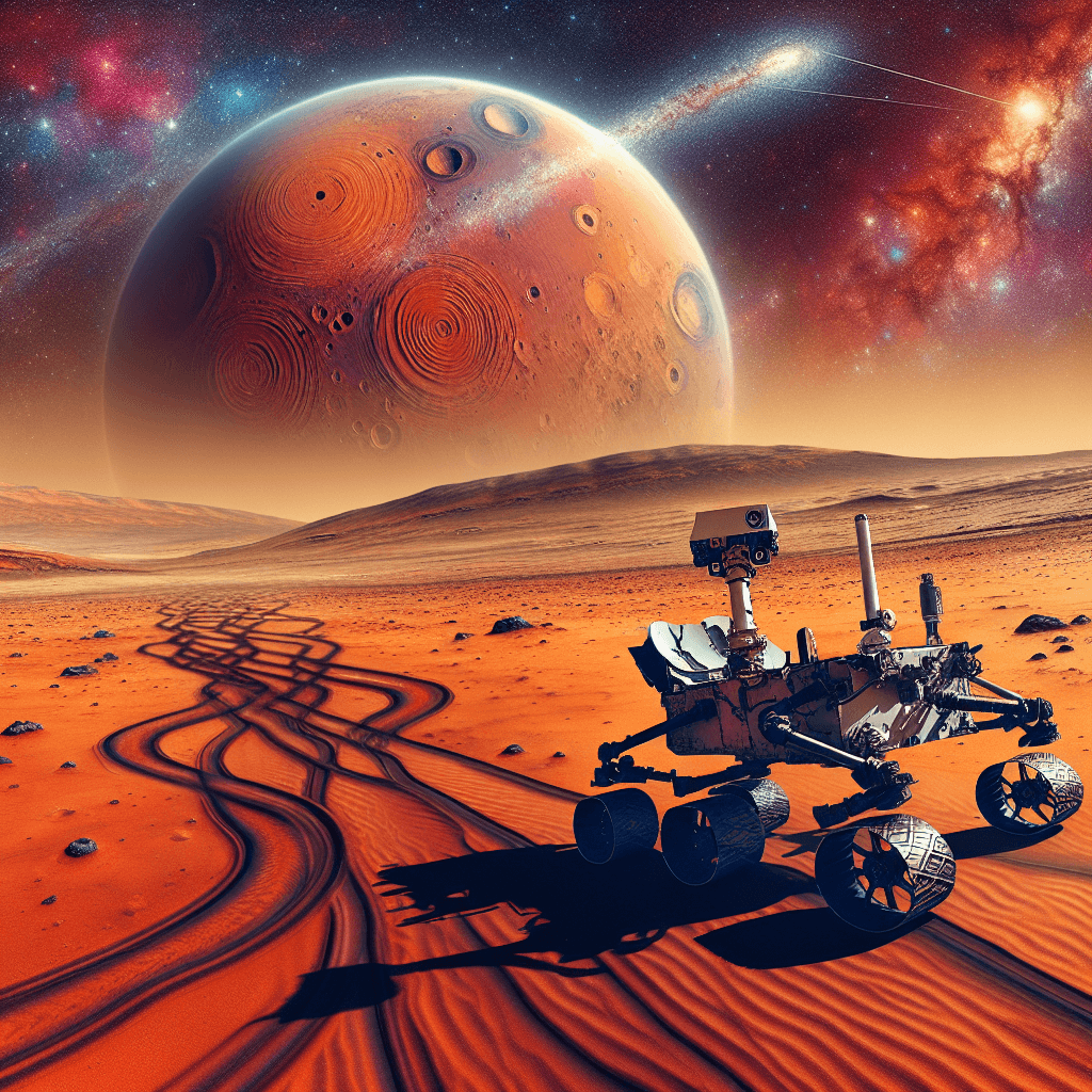 Banner for Curiosity Rover's 1,050-Foot Mars Trail Unveiled in Epic MRO Image