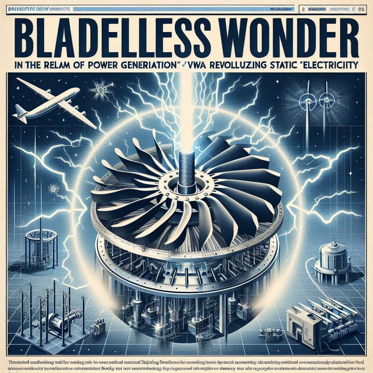 Banner for Tesla's Bladeless Wonder: Revolutionizing Power with Static Electricity!