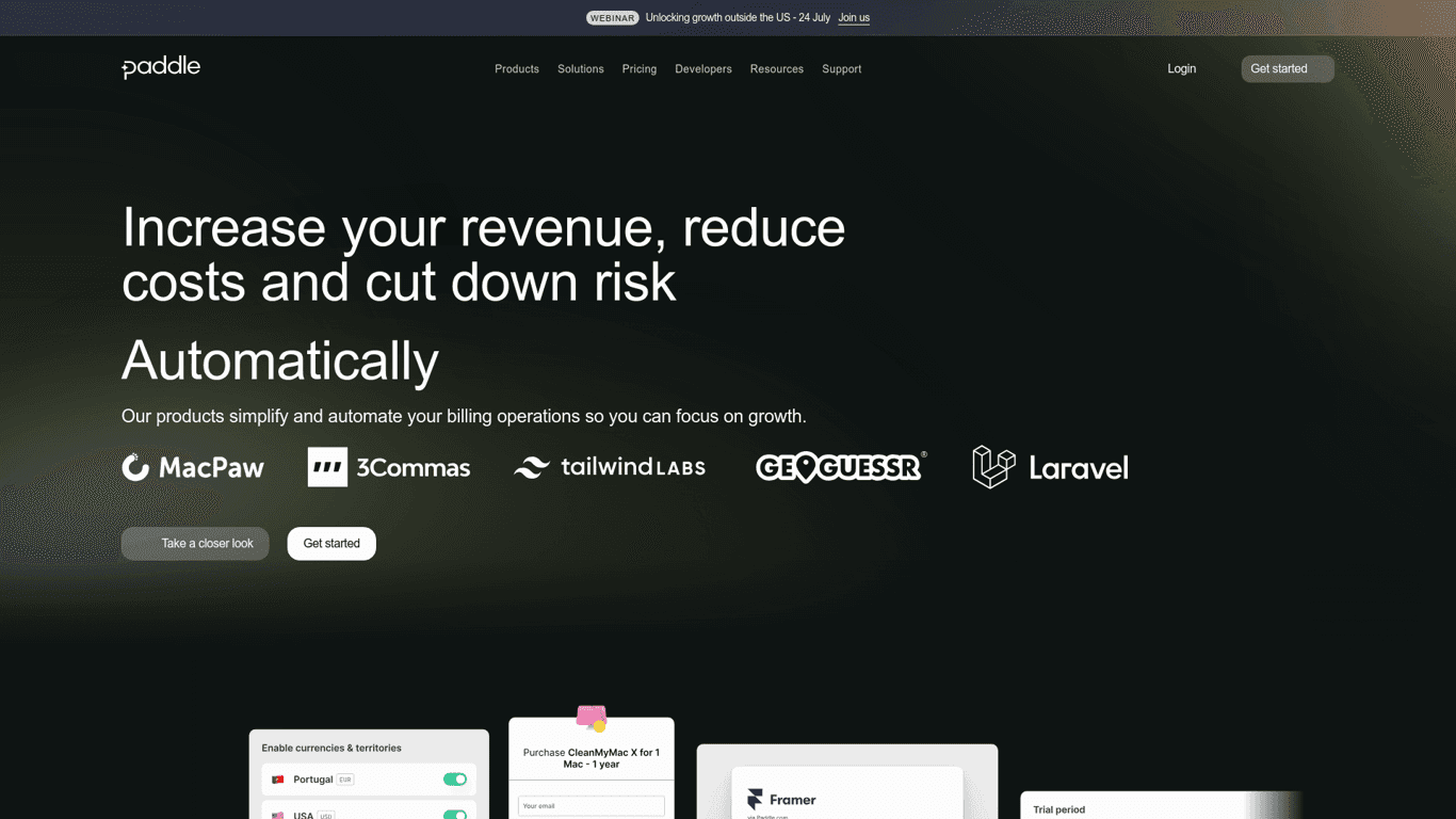 Paddle screenshot