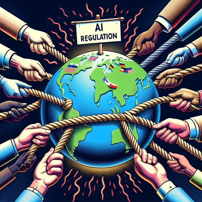 Banner for Global Tug-of-War: AI Regulation Divides Nations, Sparking Heated Debate