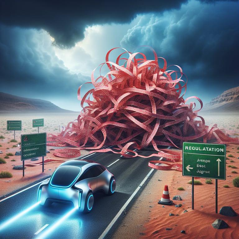 Banner for Tesla's Roadblock: Self-Driving Tech Faces New Waves of Regulation