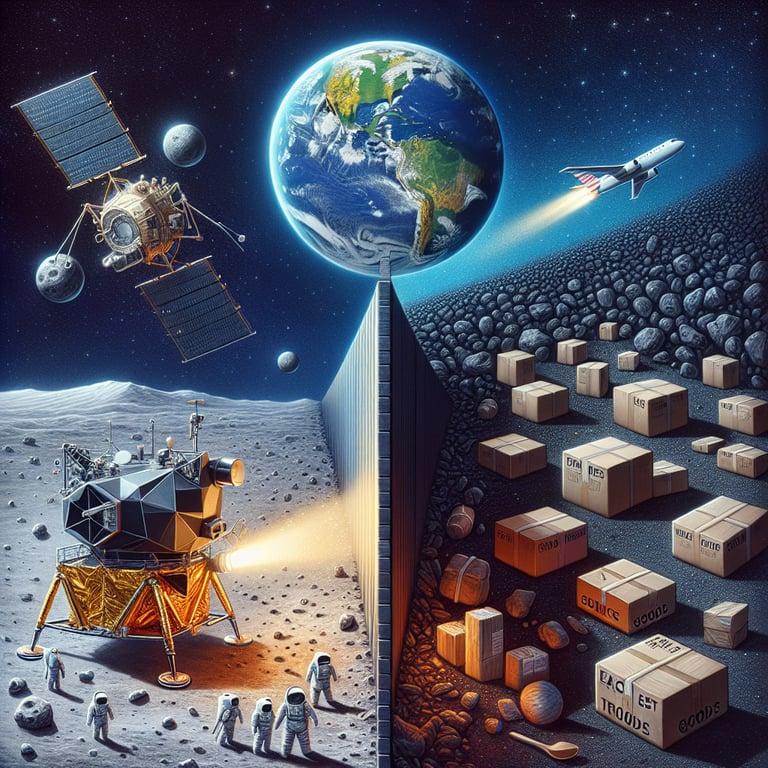 Banner for China's Chang'e-5 Moon Rocks: Scientific Sharing Amidst Trade Tensions
