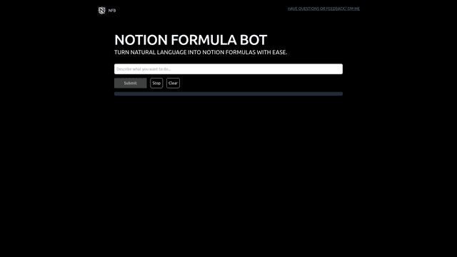 Thumbnail image for Notion Formula Bot