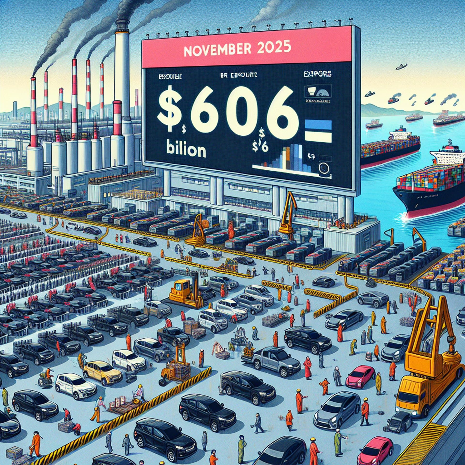 Banner for South Korea Sets Automotive Export Record with $66 Billion Revenue through November 2025!