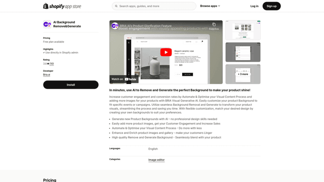 Thumbnail image for Bria.ai | Shopify App