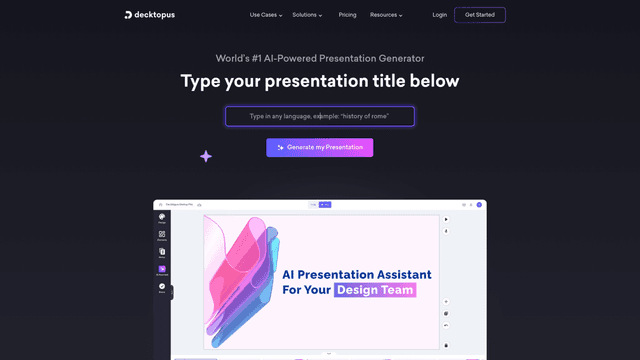 Thumbnail image for Decktopus AI