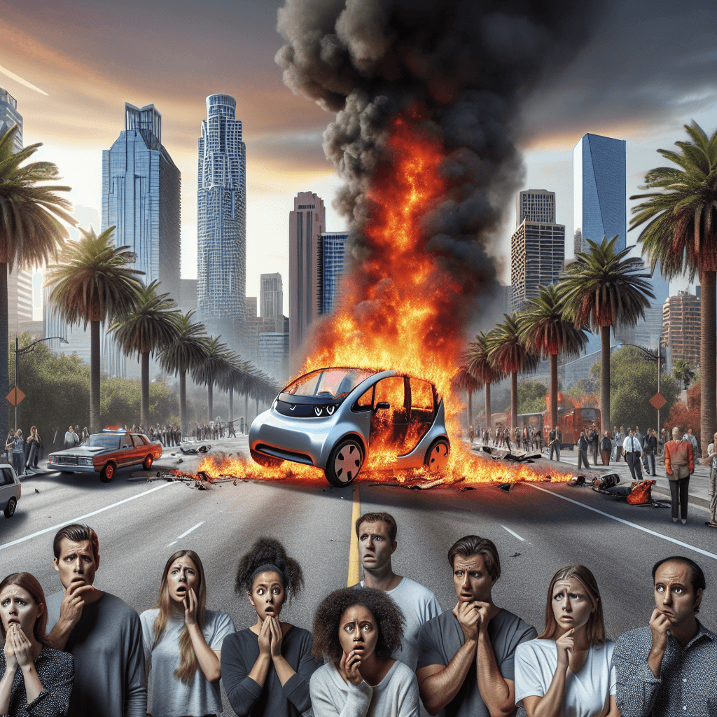 Fiery Tesla Crash Ignites Concerns Over EV Safety in Los Angeles