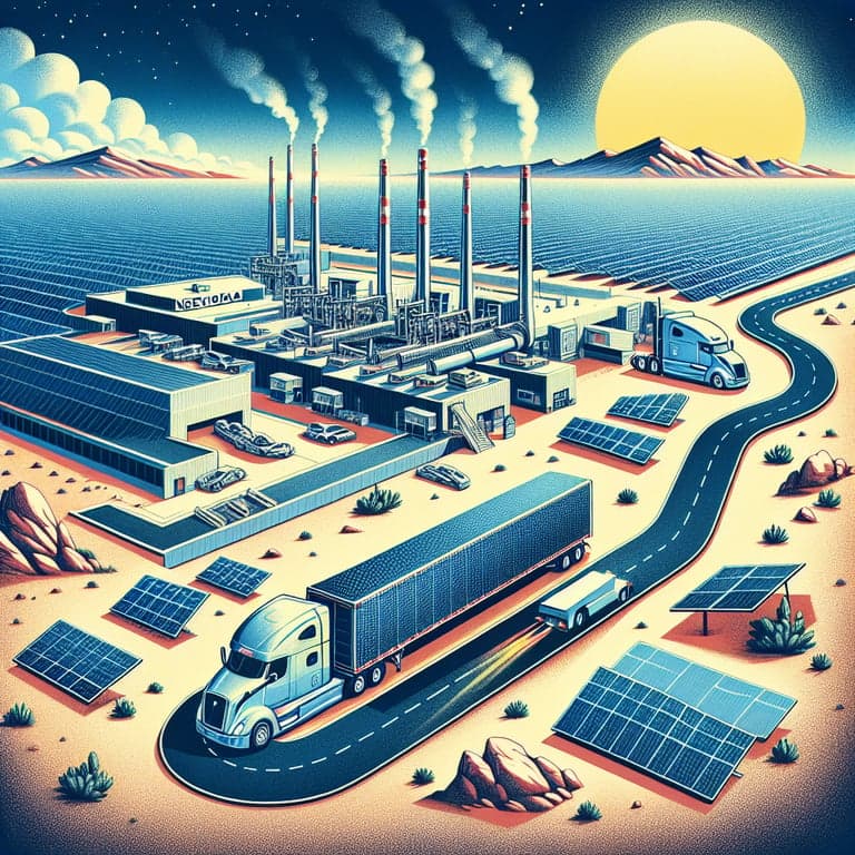 Banner for Tesla's New Semi Truck Factory Powers Up in Nevada!