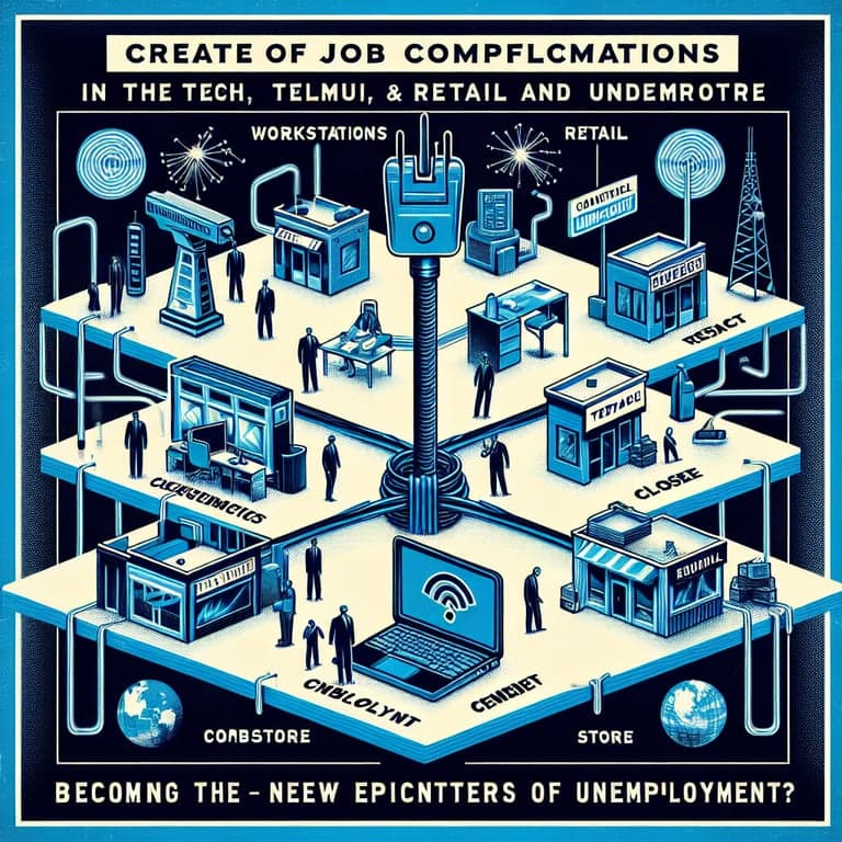 Banner for American Job Woes: Are Tech, Telecom, and Retail the New Unemployment Epicenters?