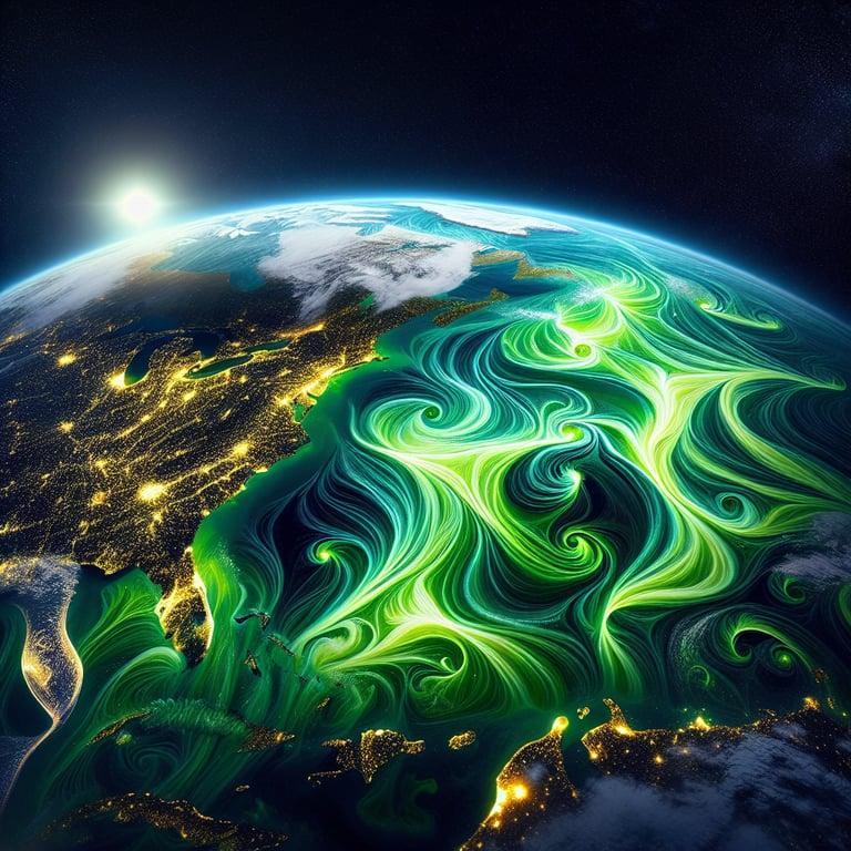 Banner for NASA's Earth-Shattering Discovery: Phytoplankton Bloom Shines Bright from Space!