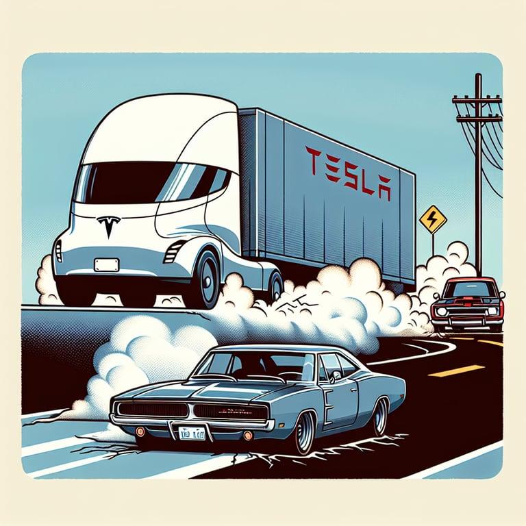 Banner for Tesla's Cybertruck Hits a Speed Bump: The Epic Dodge Charger Fail
