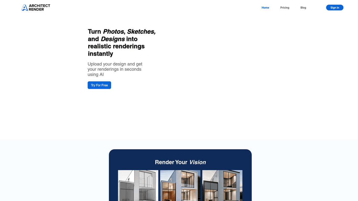 Architect Render screenshot