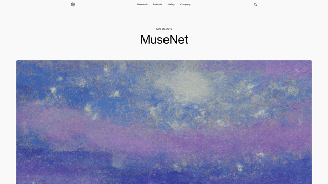 Thumbnail image for Musenet (OpenAI)