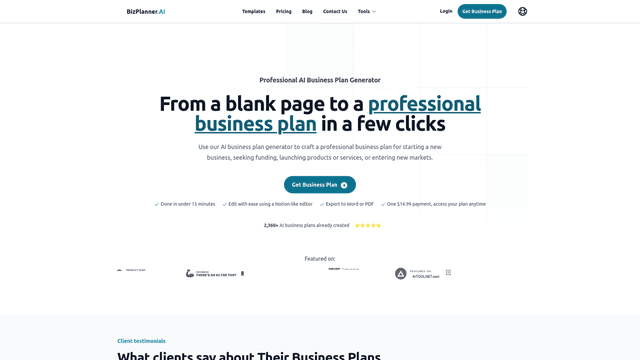 Thumbnail image for BizPlanner AI