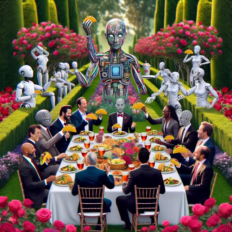Banner for Tech Titans Tacos and AI: A Trump Dinner in the Rose Garden