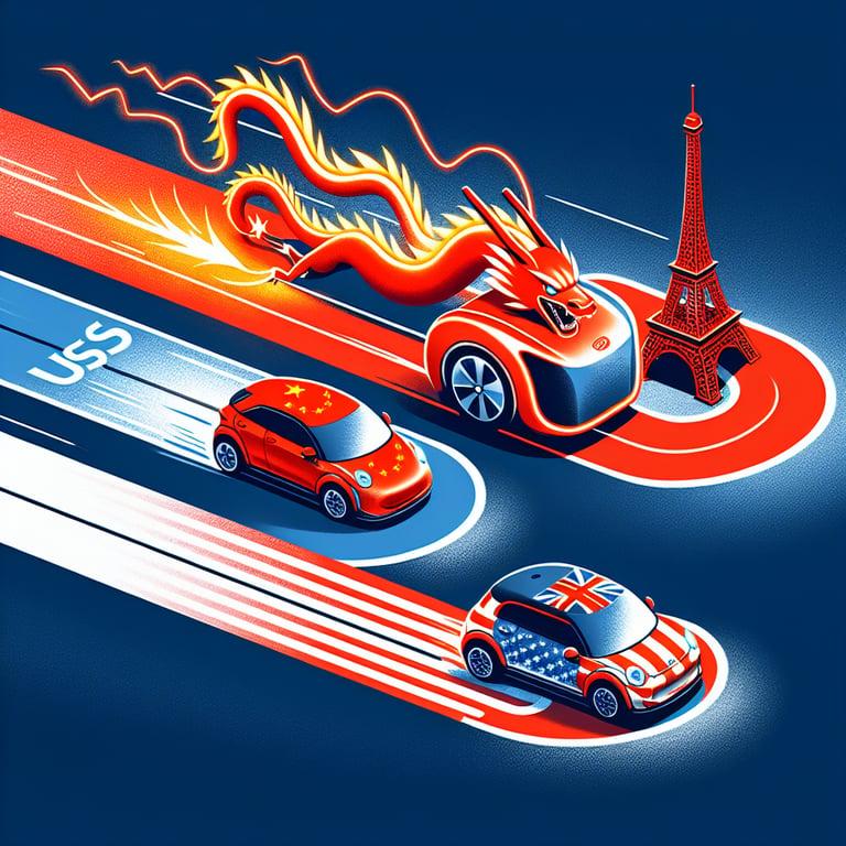 Banner for China's EV Market Zooms Ahead of US and Europe