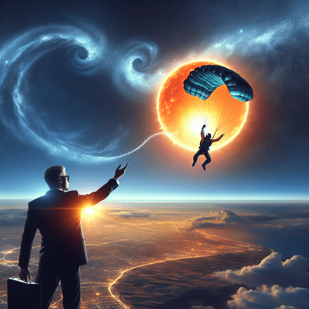 Skydiver's Cosmic Dance with the Sun Stuns Even Elon Musk!