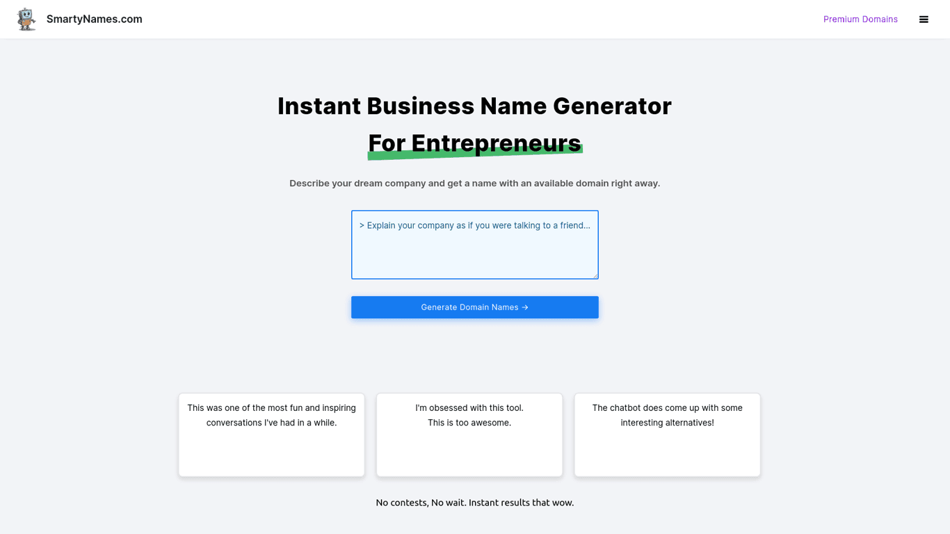 SmartyNames screenshot