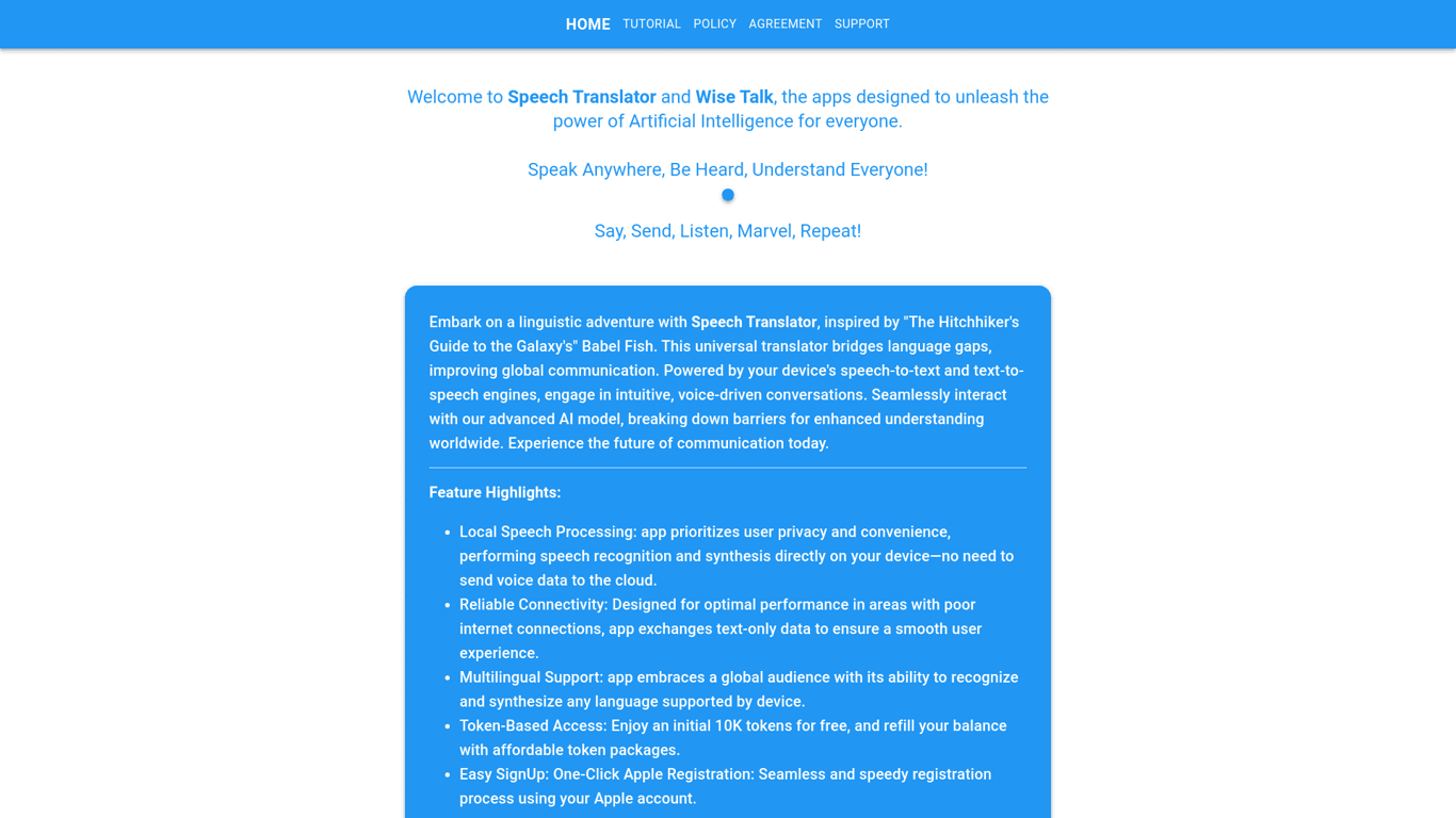 WiseTalk screenshot