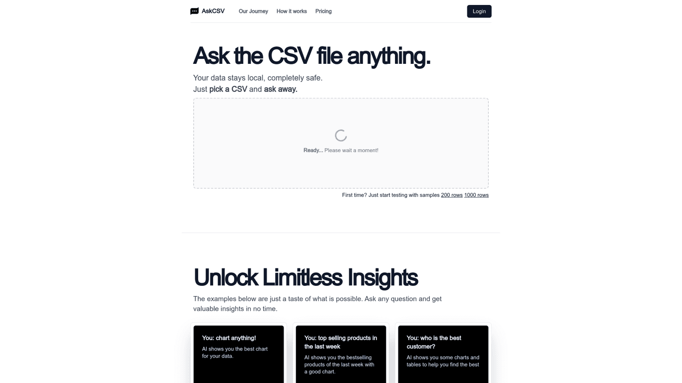 AskCSV screenshot