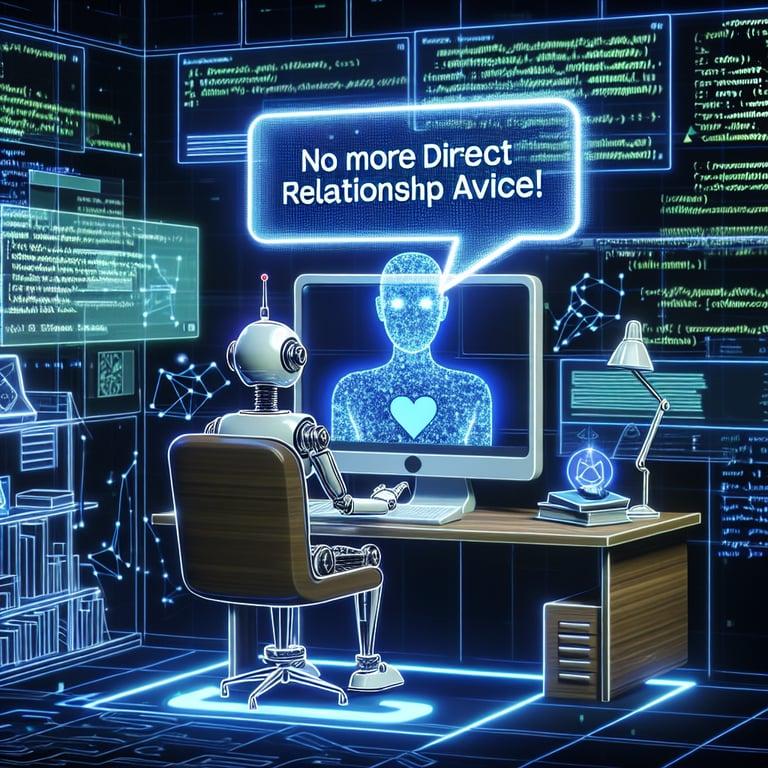Banner for OpenAI's ChatGPT Reprogrammed: No More Direct Relationship Advice!