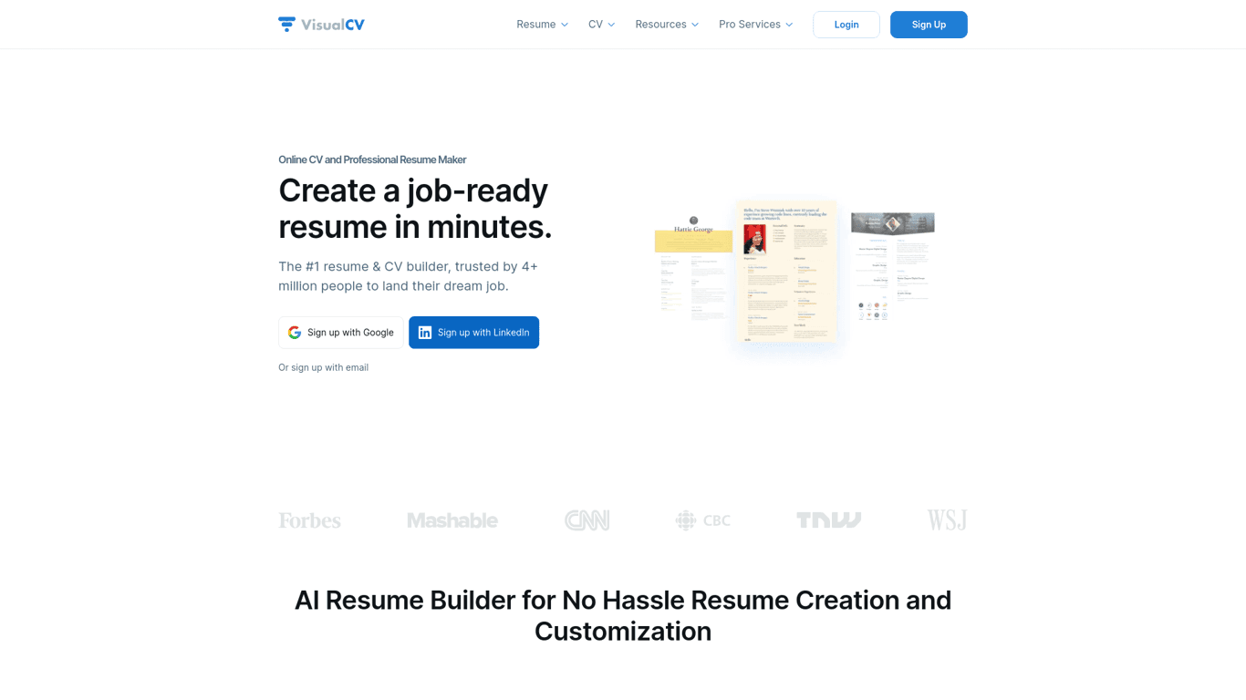 VisualCV screenshot