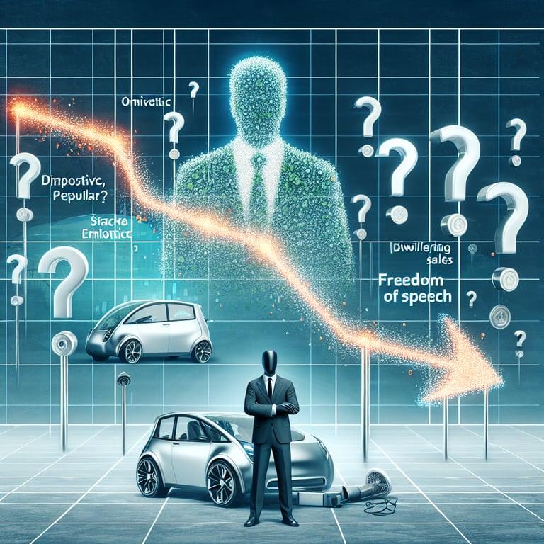 Banner for Tesla Employee Claims Firing for Criticizing Elon Musk Amid Falling Sales - Is Free Speech at Risk?