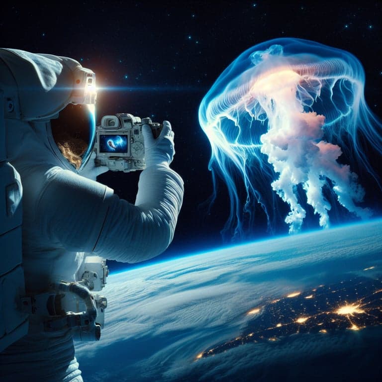 NASA Astronaut Captures Rare 'Jellyfish' Transient Luminous Event from Space