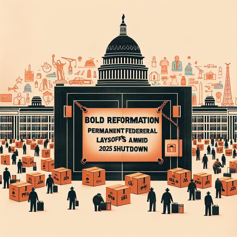 Banner for Trump Administration's Bold Reformation: Permanent Federal Layoffs Amid 2025 Shutdown