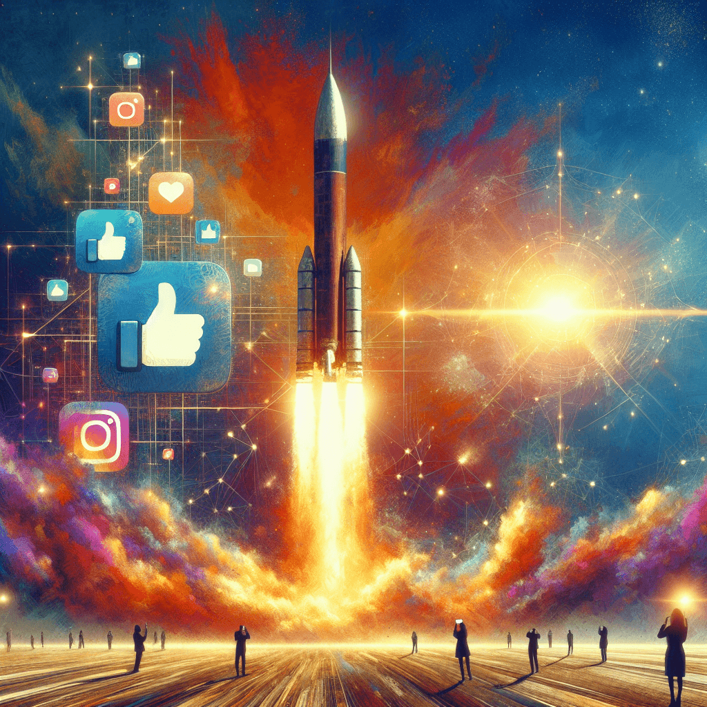 Banner for Elon Musk Rockets Into Instagram: Celebrating Falcon Heavy's Majestic Lift-Off
