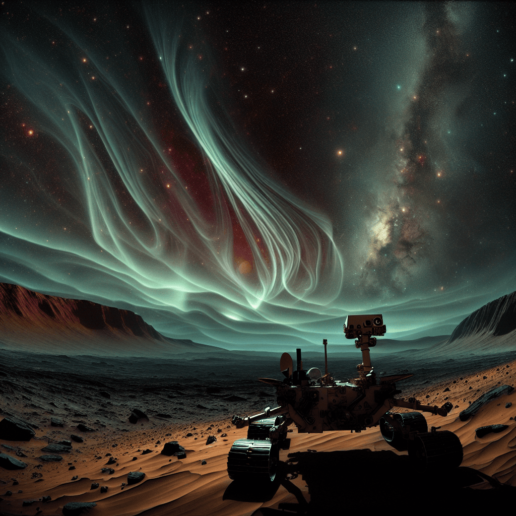 Perseverance Rover Snaps Stunning Shot of Deimos Alongside Martian Aurora