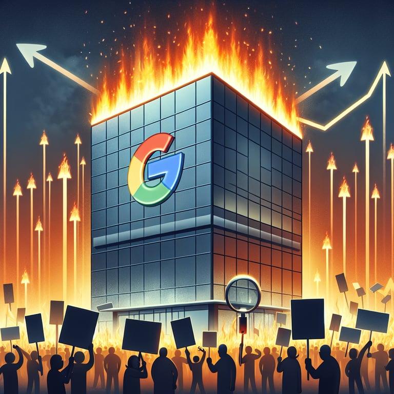 Banner for Google Under Fire: Employees Protest Workforce Practices Despite Profits Soaring!