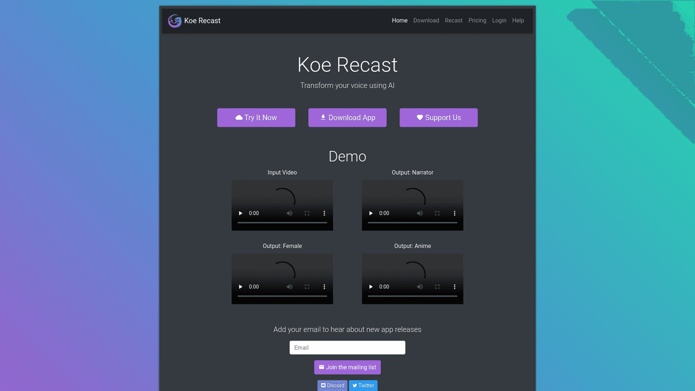 Koe Recast screenshot