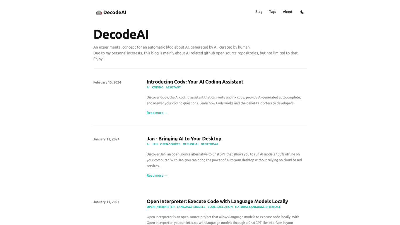 DecodeAI screenshot
