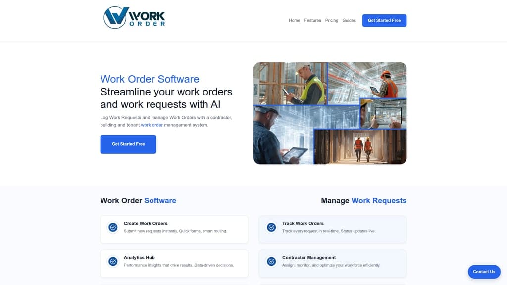 Work Order Net screenshot